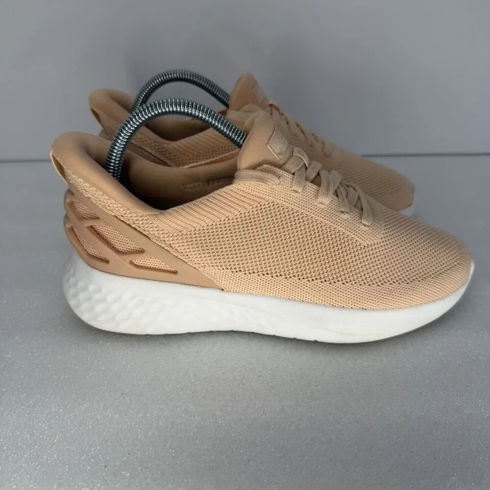 Kizik Athens Shoes Womans 8 Wide Hands Free Slip On Fawn Peaches And Cream Logo